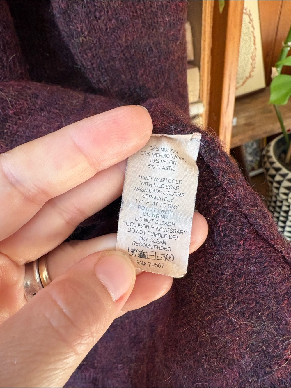90s VTG Giant Oversize Merino Blend sweater OS - Picture 7 of 9